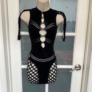 Black Cutout stocking Dress
